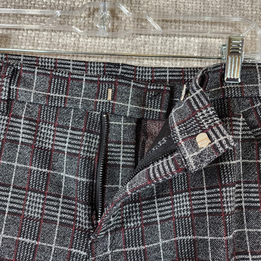 KUT From The Kloth FAB AB Pants Womens 14 Black Red Plaid‎ Hi Rise Skinny NWT - Picture 9 of 12